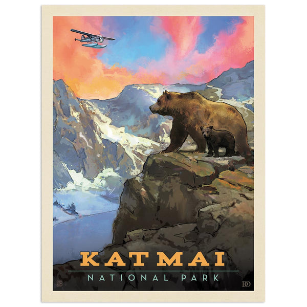Katmai National Park Alaska Bear Cub Vinyl Sticker