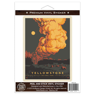 Yellowstone National Park Wyoming Vinyl Sticker