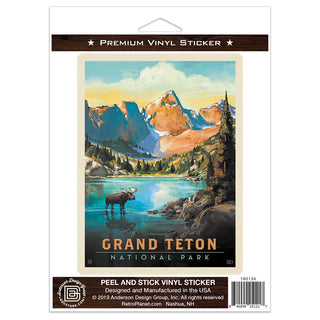 Grand Teton National Park Wyoming Lake Vinyl Sticker