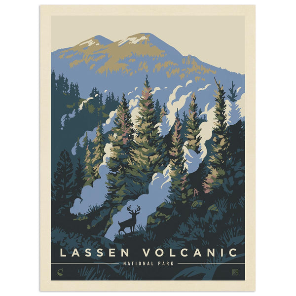 Lassen Volcanic National Park California Steam Vinyl Sticker