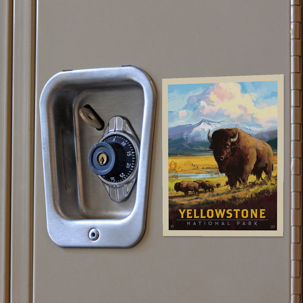 Yellowstone National Park Wyoming Bison Vinyl Sticker