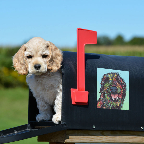 Irish Wolfhound Dog Funny Feeling Dean Russo Vinyl Sticker