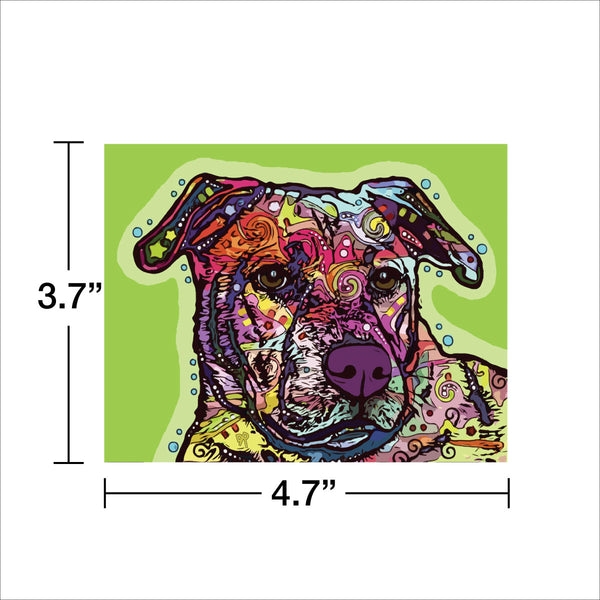 Pit Bull Dog Look Of Love Dean Russo Vinyl Sticker
