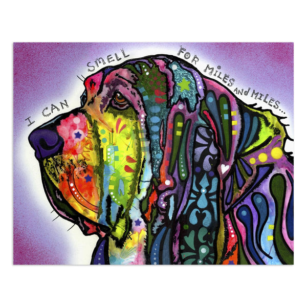 Bloodhound Dog I Can Smell Dean Russo Vinyl Sticker