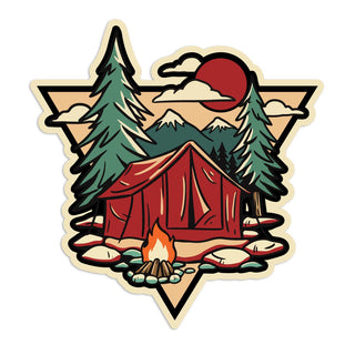 Campsite Die Cut Vinyl Sticker