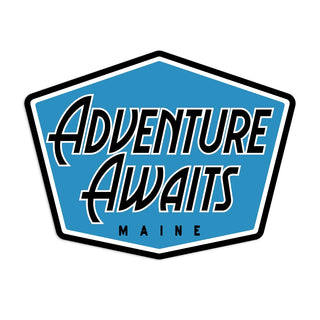 Maine Adventure Awaits Die Cut Vinyl Sticker