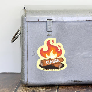 Maine Campfire Fun Die Cut Vinyl Sticker