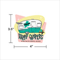 Maine Happy Campers Retro Die Cut Vinyl Sticker