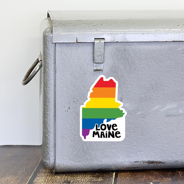 Maine Love Die Cut Vinyl Sticker