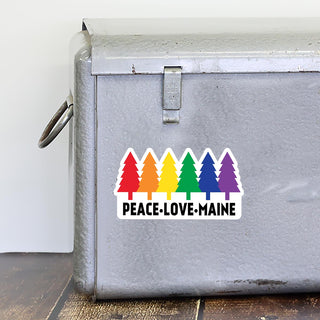 Peace Love Maine Die Cut Vinyl Sticker