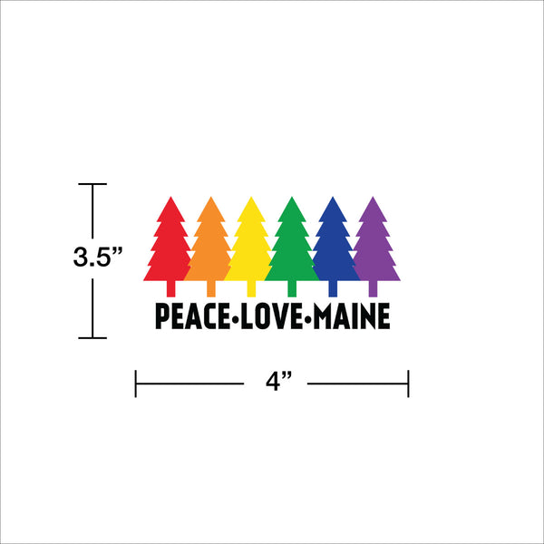 Peace Love Maine Die Cut Vinyl Sticker