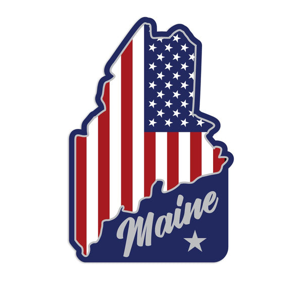 Maine USA Die Cut Vinyl Sticker