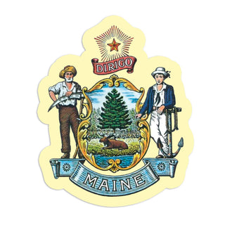 Maine State Seal Die Cut Vinyl Sticker