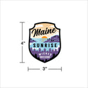 Maine Sunrise Wicked Awesome Die Cut Vinyl Sticker