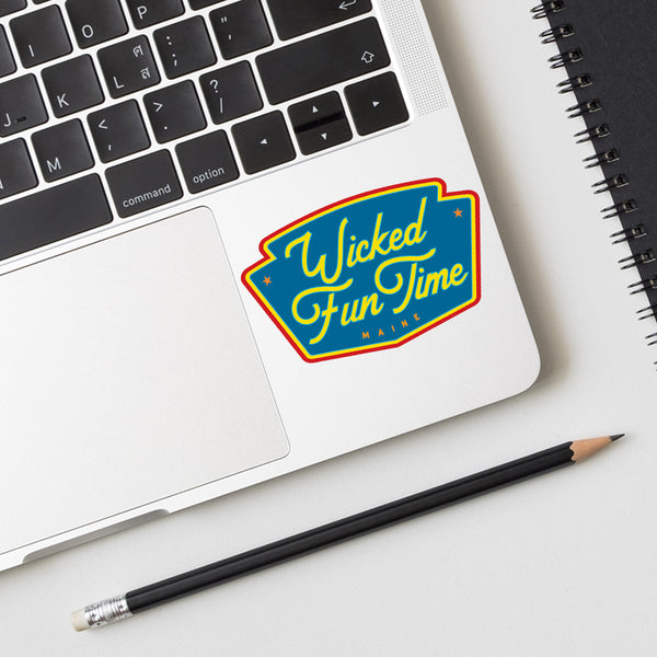 Maine Wicked Fun Time Die Cut Vinyl Sticker