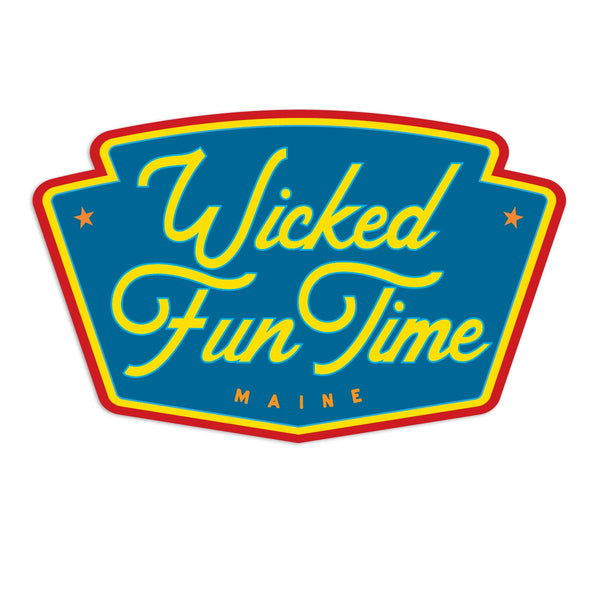Maine Wicked Fun Time Die Cut Vinyl Sticker
