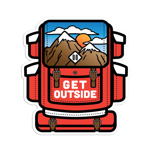 Get Outside Backpack Mini Vinyl Sticker