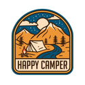 Happy Camper Mountain Stream Mini Vinyl Sticker