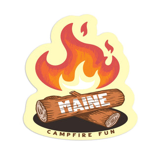 Maine Campfire Fun Mini Vinyl Sticker