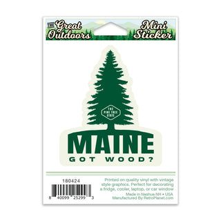 Maine Got Wood Mini Vinyl Sticker