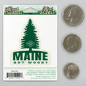 Maine Got Wood Mini Vinyl Sticker
