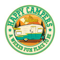 Maine Happy Camper Mini Vinyl Sticker