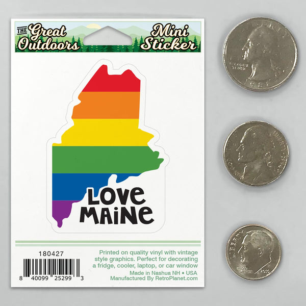 Maine Love Mini Vinyl Sticker