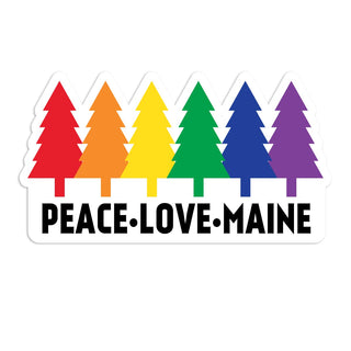 Peace Love Maine Mini Vinyl Sticker