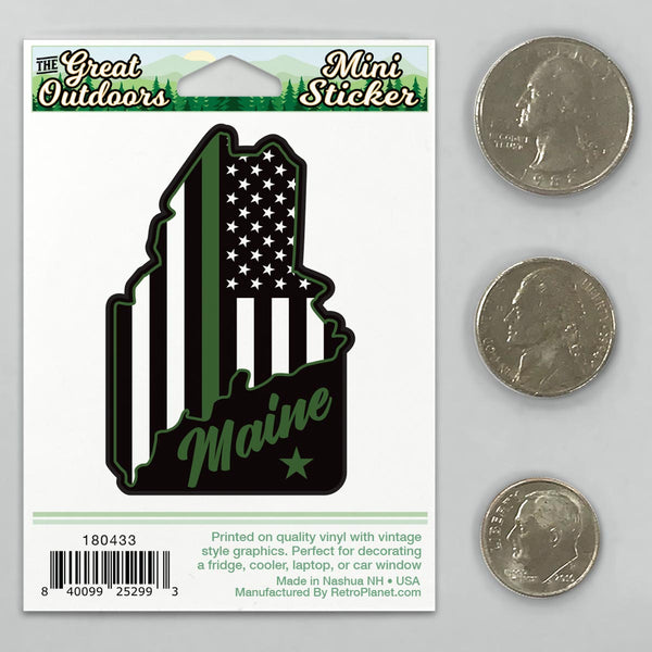 Maine Supports Military Mini Vinyl Sticker