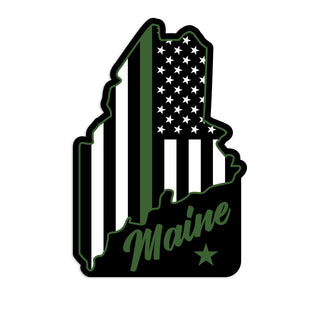 Maine Supports Military Mini Vinyl Sticker