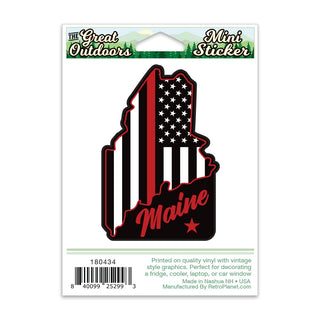 Maine Supports Firefighters Mini Vinyl Sticker