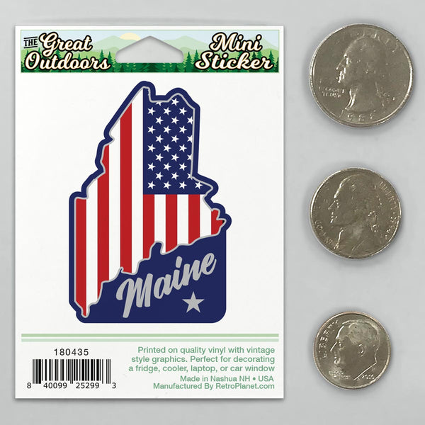 Maine USA Mini Vinyl Sticker