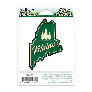 Maine State Pine Trees Mini Vinyl Sticker