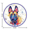 Belgian Malinois Dog Watercolor Style Round Vinyl Sticker