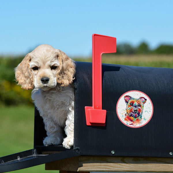 Cairn Terrier Dog Watercolor Style Round Vinyl Sticker