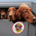 Chocolate Labrador Retriever Dog Watercolor Style Round Vinyl Sticker