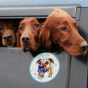 Staffordshire Terrier Dog Watercolor Style Round Vinyl Sticker