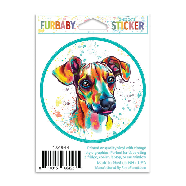 Dachshund Dog Watercolor Style Mini Vinyl Sticker