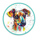 Dachshund Dog Watercolor Style Mini Vinyl Sticker