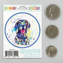 German Shorthaired Pointer Dog Watercolor Style Mini Vinyl Sticker