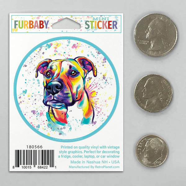 Staffordshire Terrier Dog Watercolor Style Mini Vinyl Sticker
