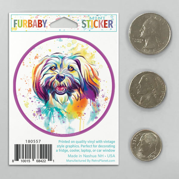 Happy Staffordshire Terrier Dog Watercolor Style Mini Vinyl Sticker