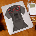 Great Dane Dog Wearing Hipster Glasses Large Vinyl Car Window Sticker