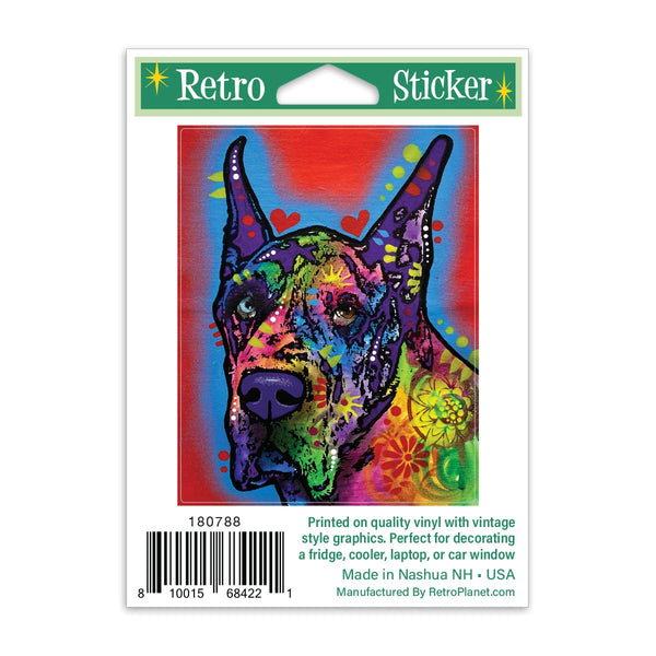 Doberman Pinscher Dog Dean Russo Mini Vinyl Sticker