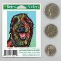 Irish Wolfhound Dog Funny Feeling Dean Russo Mini Vinyl Sticker
