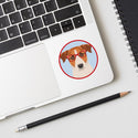 Jack Russell Terrier Dog Wearing Hipster Glasses Mini Vinyl Sticker
