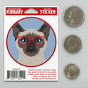 Siamese Cat Wearing Hipster Glasses Mini Vinyl Sticker