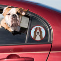 Basset Hound Dog Wearing Hipster Glasses Die Cut Vinyl Sticker