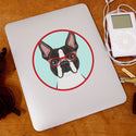 Boston Terrier Dog Wearing Hipster Glasses Die Cut Vinyl Sticker