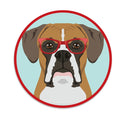 Boxer Dog Wearing Hipster Glasses Die Cut Vinyl Sticker